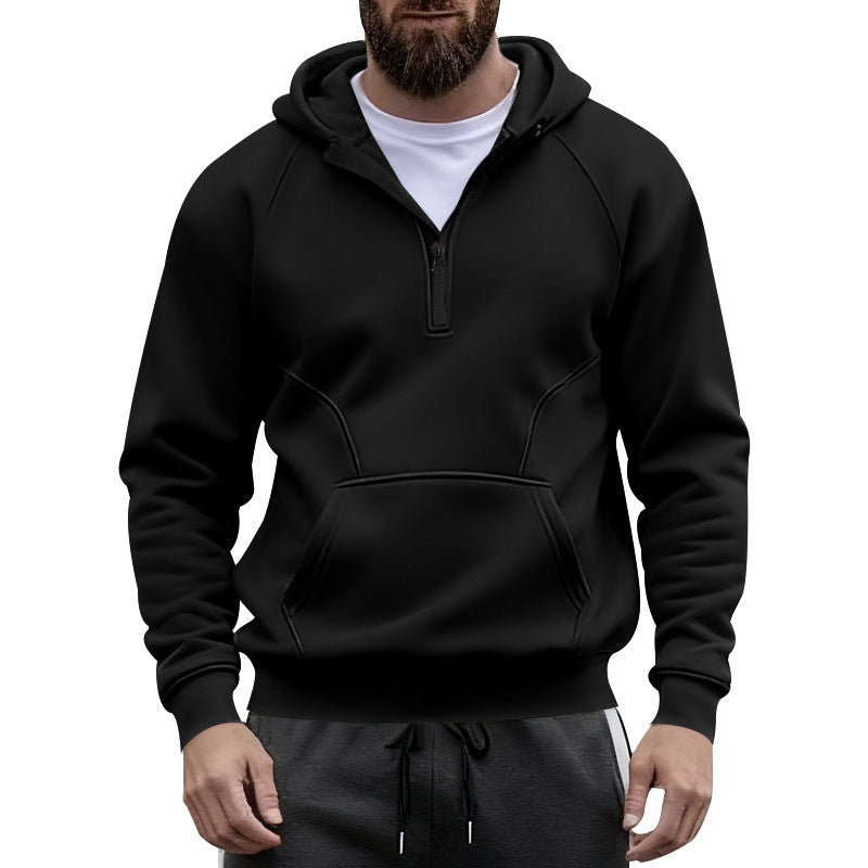 Herren sportlicher Kapuzenpullover mit modernem Reißverschluss und praktischen Taschen Echoarchiv