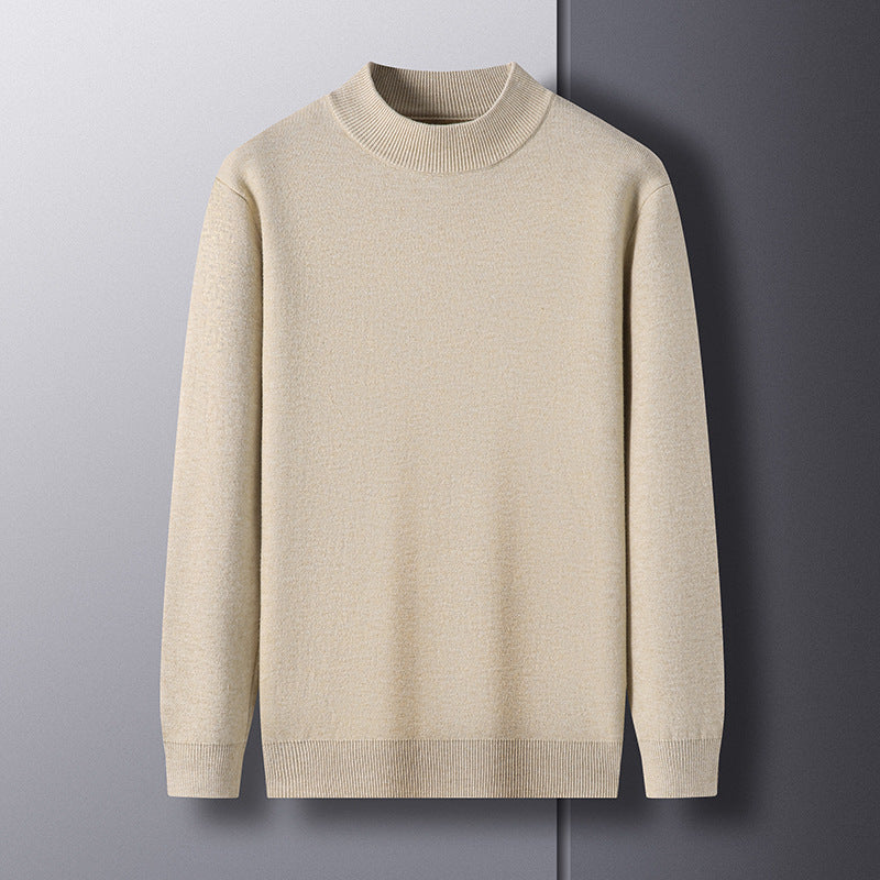 Herren Eleganter Strickpullover mit modernem Stehkragen Echoarchiv