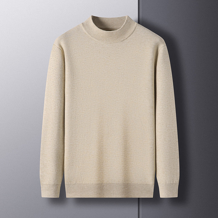 Herren Eleganter Strickpullover mit modernem Stehkragen Echoarchiv