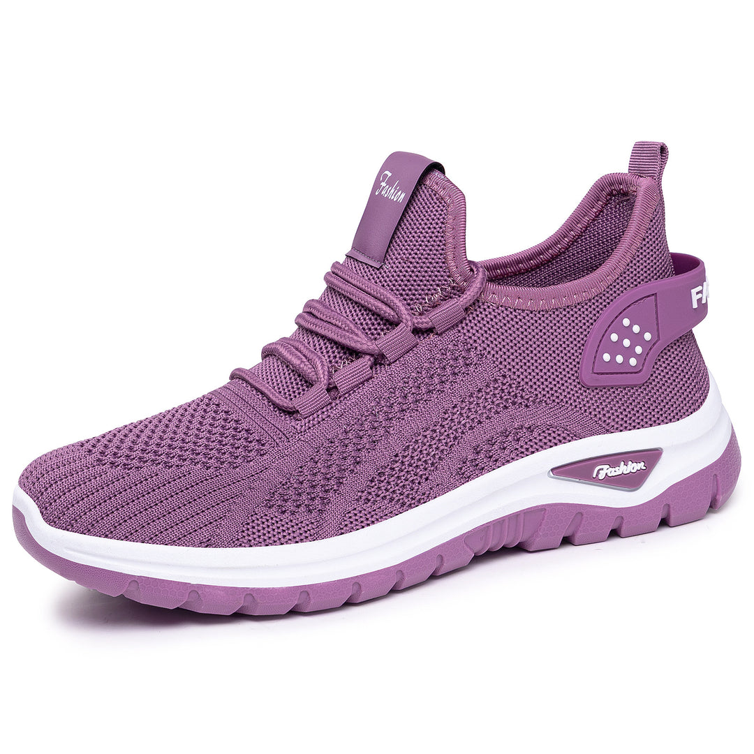 Damen nan sockenähnlicher Strick-Fit Sneaker mit elastischer Schnürung, gelochter Fersenverstärkung und dämpfender Plateau-Sohle Echo Archiv