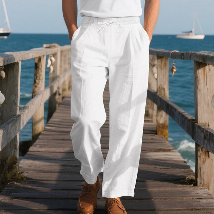Herren Bequeme Strandhose mit verstellbarem Kordelzug Echoarchiv