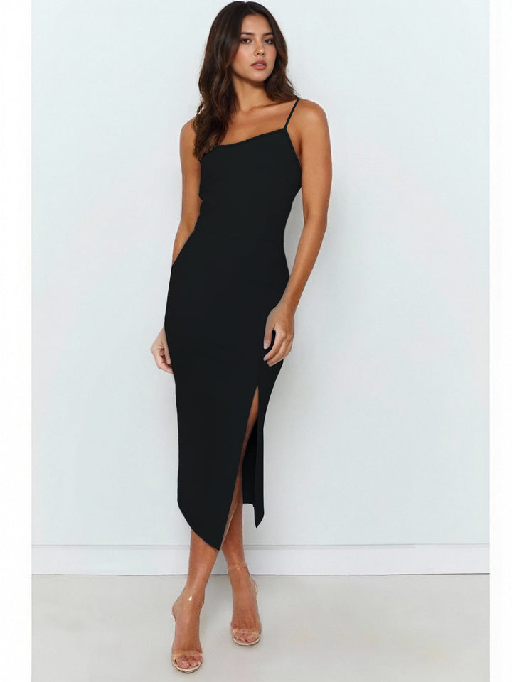 Damen ärmelloses Midi-Kleid mit elegantem Schlitz Echo Archiv