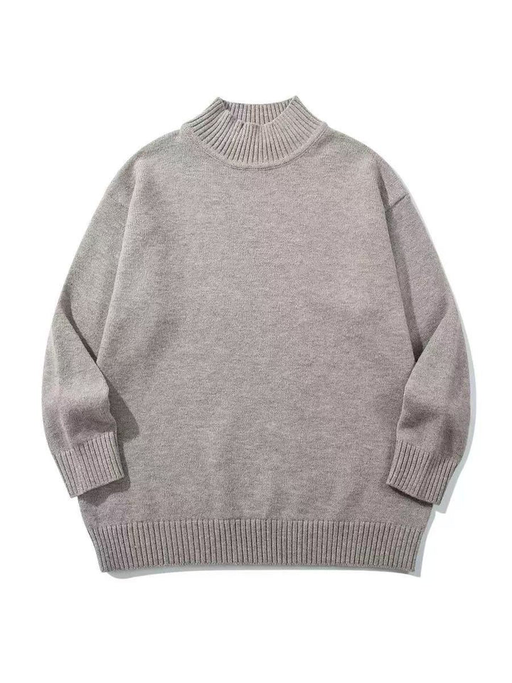 Unisex Oversize-Troyer-Pullover mit kurzem Stehkragen und breiten Rippenbündchen Echoarchiv