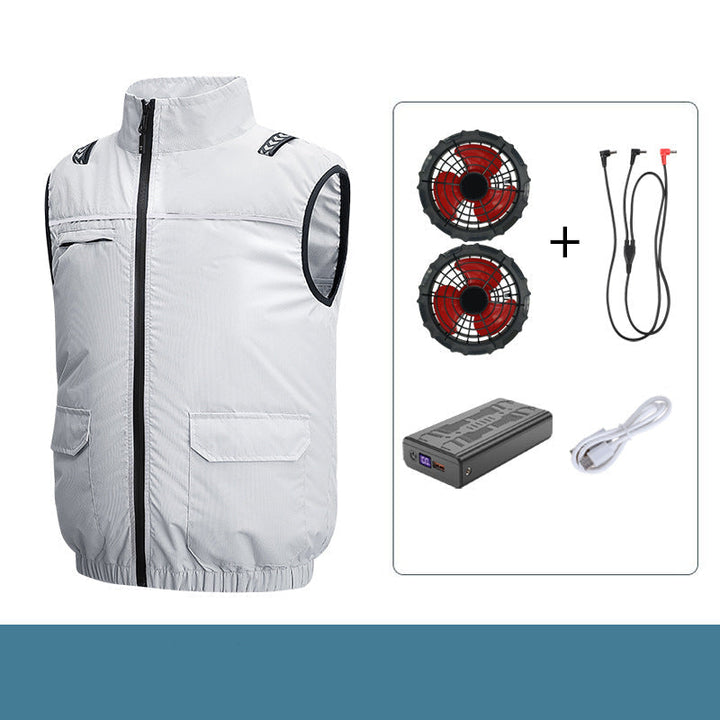 Unisex nan leichte kühlende Arbeitsweste mit integrierten Ventilatoren und externem Akku Echo Archiv