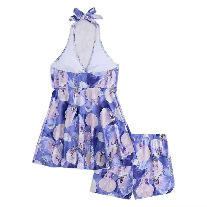 Damen Tankini-Set mit romantischem floralen Design und verstellbarem Oberteil Echo Archiv