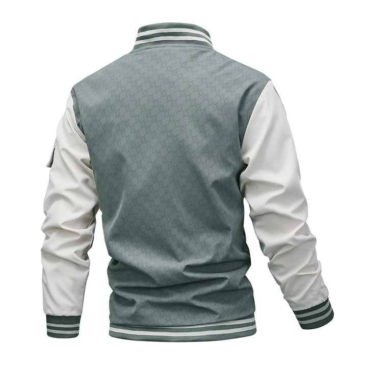 Herren Modische Bomberjacke mit Stehkragen Echo Archiv