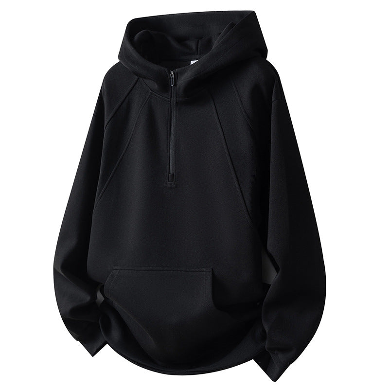Herren Sportliches Fleece-Hoodie mit halbem Reißverschluss Echoarchiv
