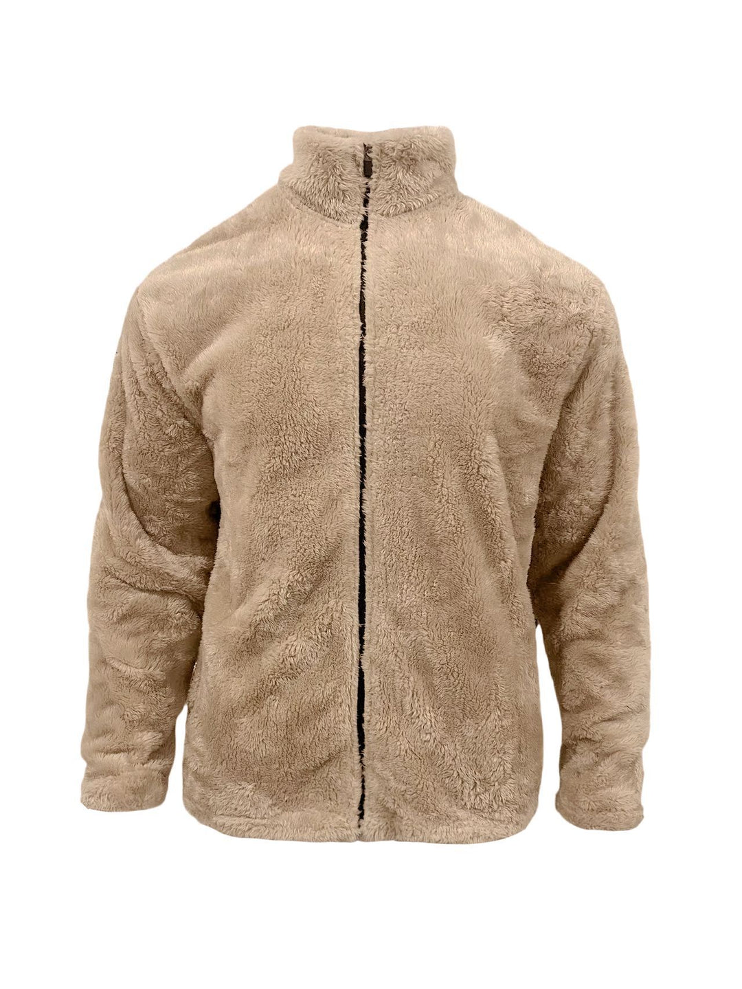 Herren kuschelige Fleecejacke mit hohem Kragen und praktischen Taschen Echoarchiv
