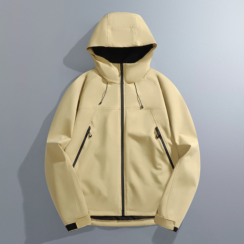 Herren wetterfeste Outdoorjacke mit verstellbarem Kapuze Echoarchiv