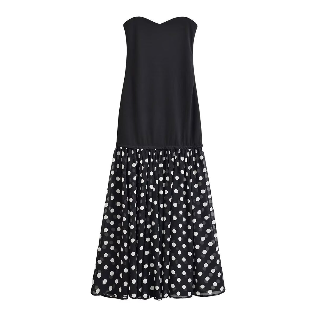 Damen Maxikleid mit schwingendem Rock und herzförmigem Ausschnitt Echo Archiv