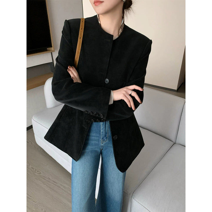 Damen Modischer Blazer mit strukturiertem Design Echoarchiv