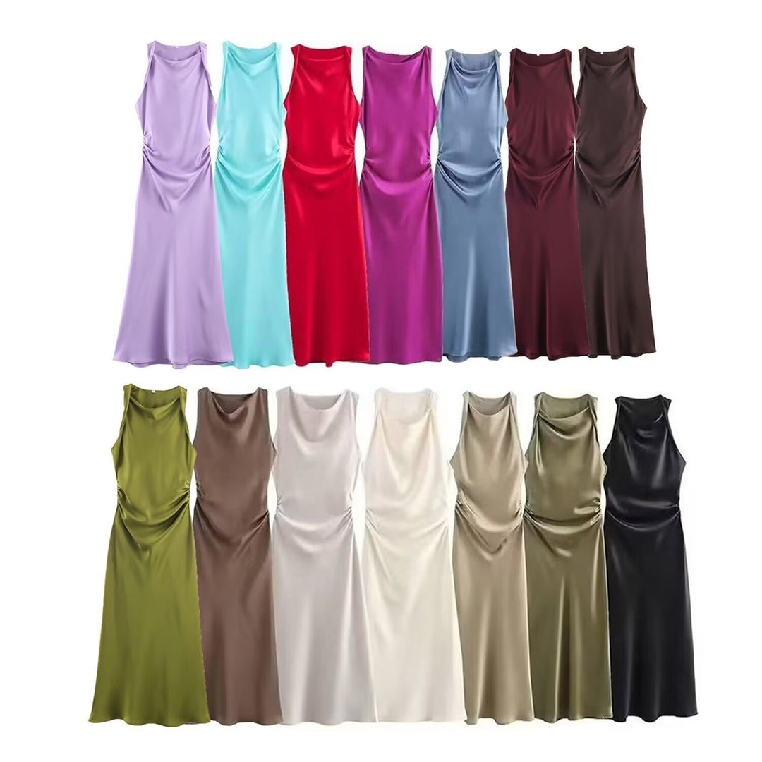 Damen elegantes Sommerkleid mit fließendem Schnitt und charmanten Rüschendetails Echo Archiv