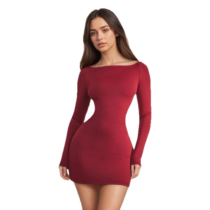 Damen nan figurbetontes Cut-Out-Minikleid mit taillierten Seiten und langen Ärmeln Echo Archiv