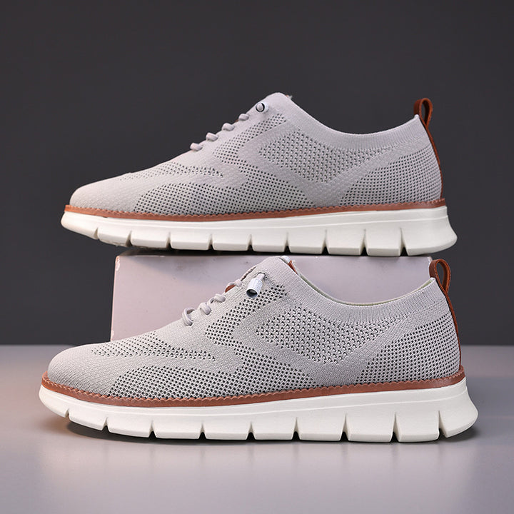 Damen nan gestrickter Derby-Sneaker mit flexibler Rillenlaufsohle und gepolstertem Komfortfußbett Echo Archiv