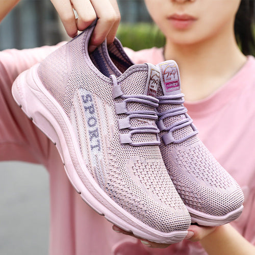 Damen Atmungsaktive Sport-Sneakers mit elastischem Obermaterial und dämpfendem Fußbett Echo Archiv