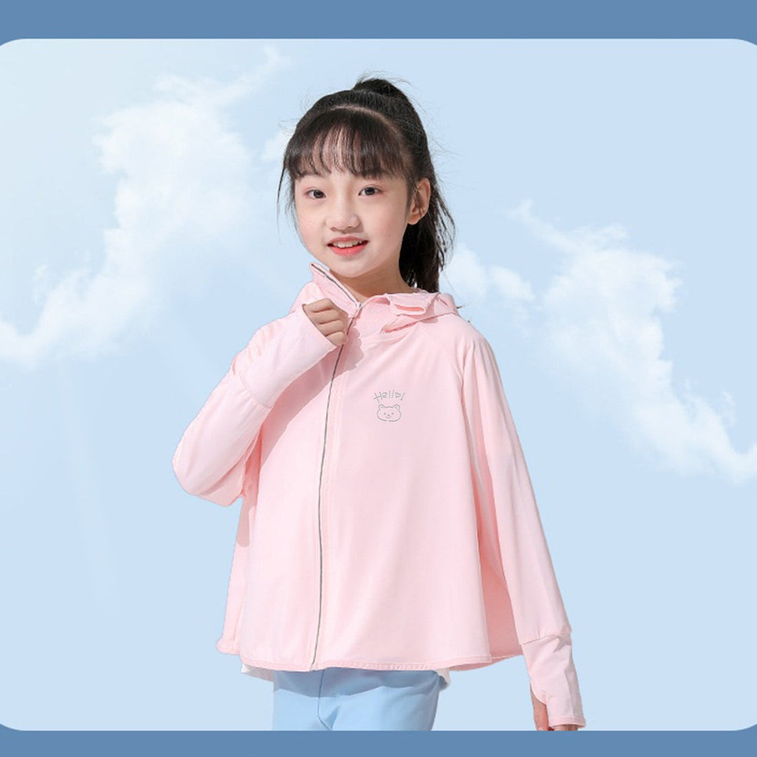 Damen Atmungsaktive Sportjacke mit UV-Schutz und Kapuze – Célinea