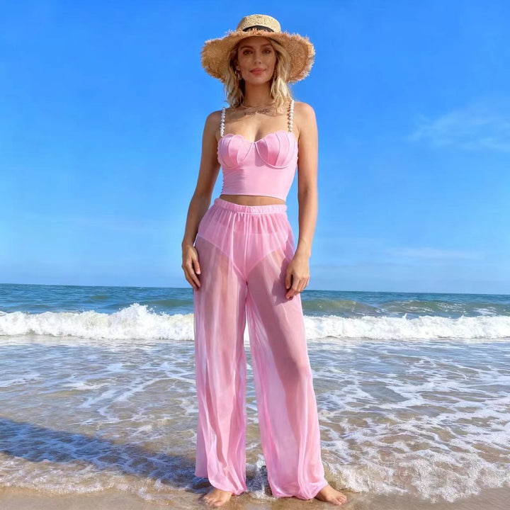 Damen Palazzohose mit eleganten transparenten Akzenten Echo Archiv