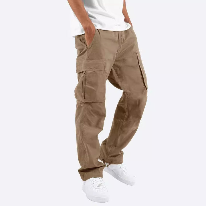 Herren nan lässige Baumwoll Cargo-Hose mit Multi-Taschen und verstellbarem Saum Echo Archiv