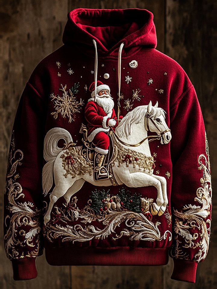 Damen Kreativer Kapuzenpullover mit Skelett- und Weihnachtsmotiv Echoarchiv
