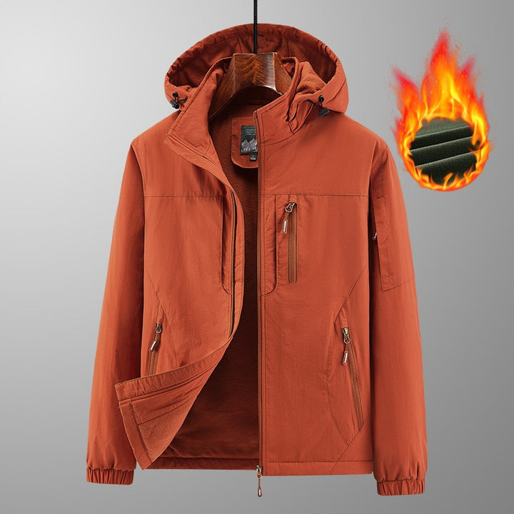 Herren Leichte Wind- und Thermo-Softshelljacke mit Kapuze, fleecegefüttert & Multifunktionstaschen Echoarchiv
