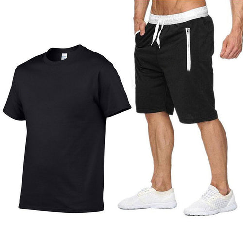 Herren sportliches T-Shirt und bequeme Shorts im lässigen Stil Echoarchiv
