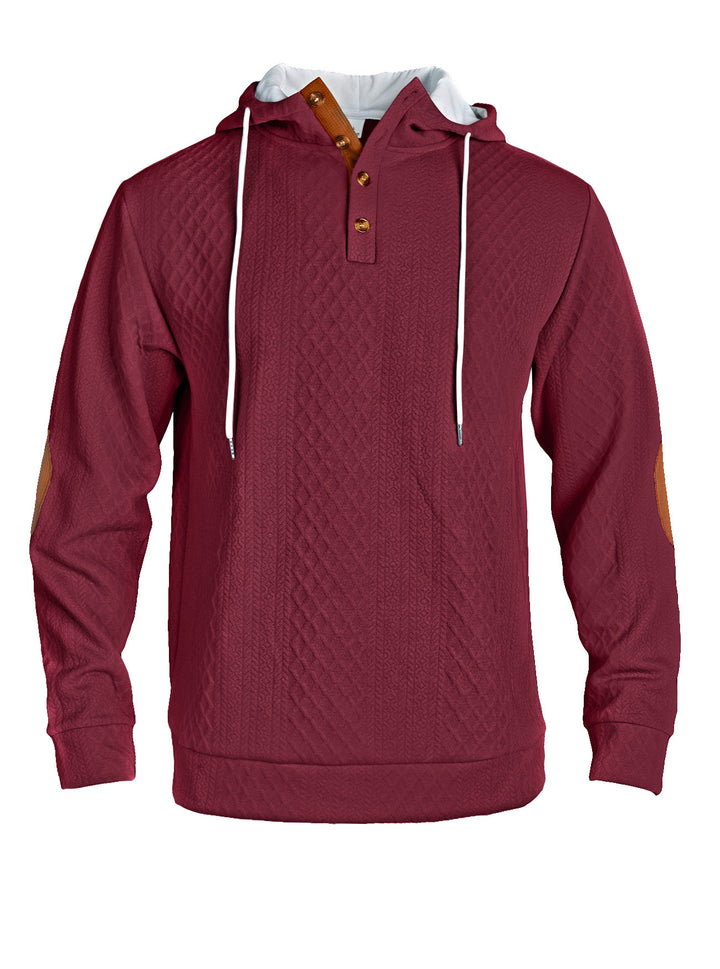 Herren lässiger Kapuzenpullover mit innovativer Strickstruktur und modischen Akzenten Echoarchiv