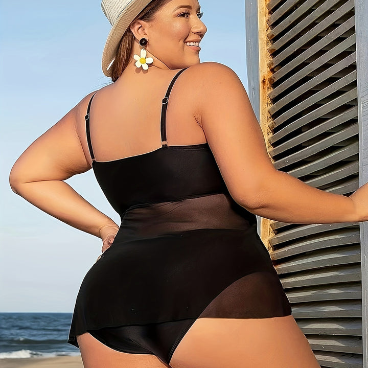 Damen Figurbetontes Bade-Outfit mit verführerischem Wickeldetail Echo Archiv