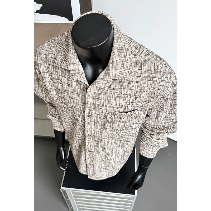 Herren Freizeit Langarmhemd Jacke Echo Archiv