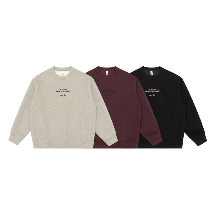 Unisex Oversize Rundhals‑Sweatshirt mit Mini‑Statement‑Stickerei Echoarchiv