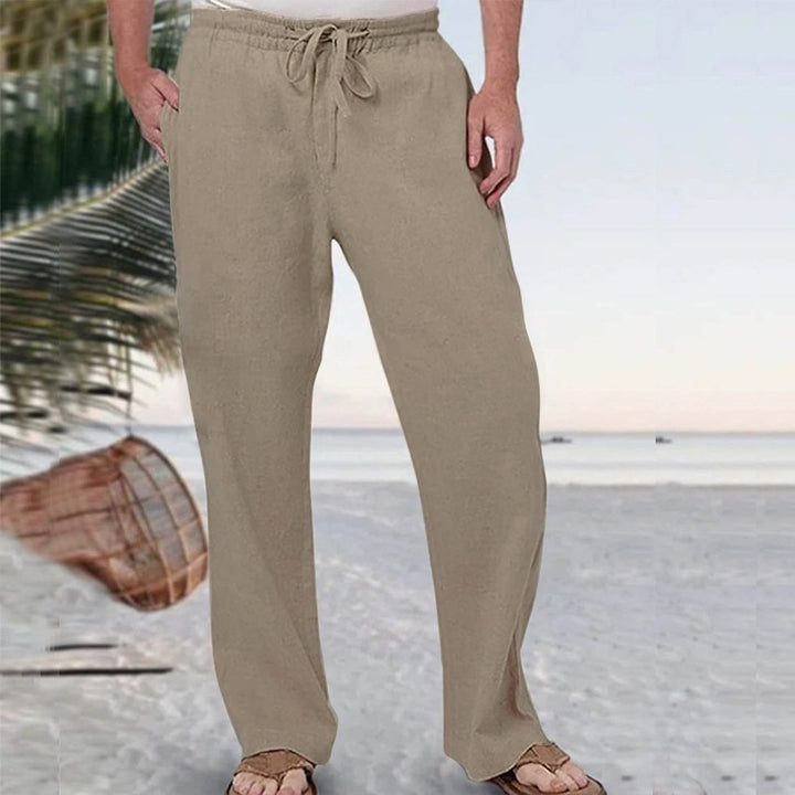 Herren nan weiche Loungehose aus Baumwolljersey mit elastischem Tunnelzugbund und seitlichen Eingrifftaschen Echo Archiv