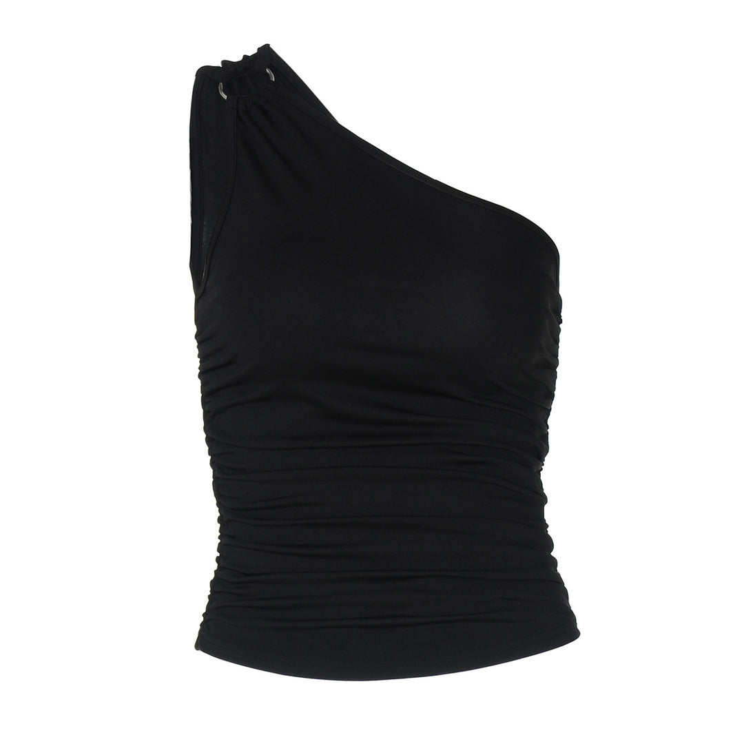 Damen elegantes Oberteil mit asymmetrischem Schnitt und raffinierten Raffungselementen Echo Archiv