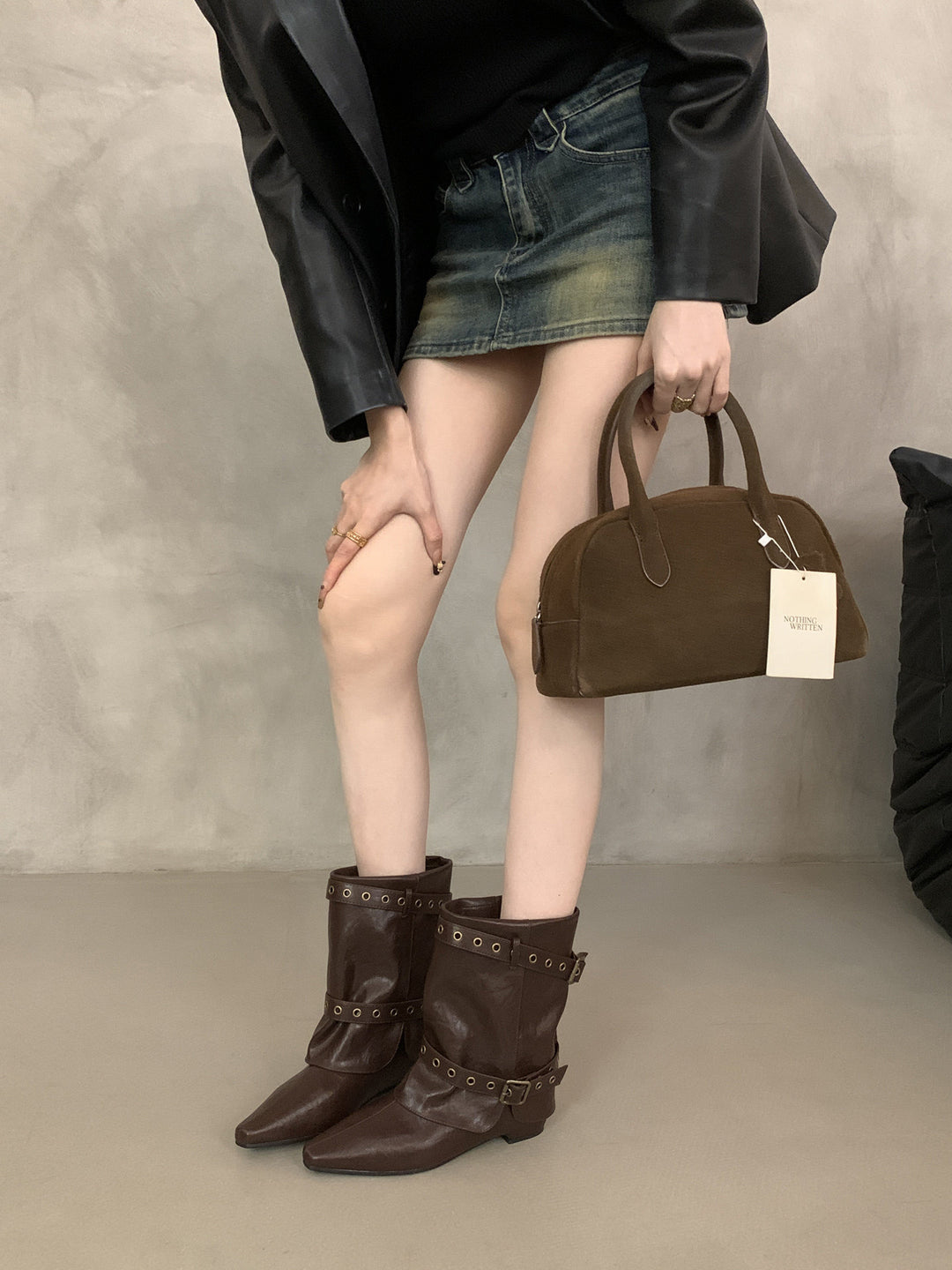 Damen Modische Ankle-Boots mit modischen Schnallen Echo Archiv
