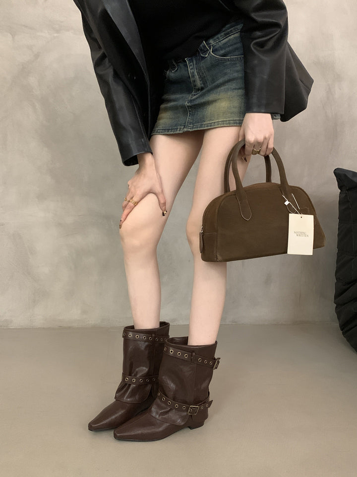 Damen Modische Ankle-Boots mit modischen Schnallen Echo Archiv