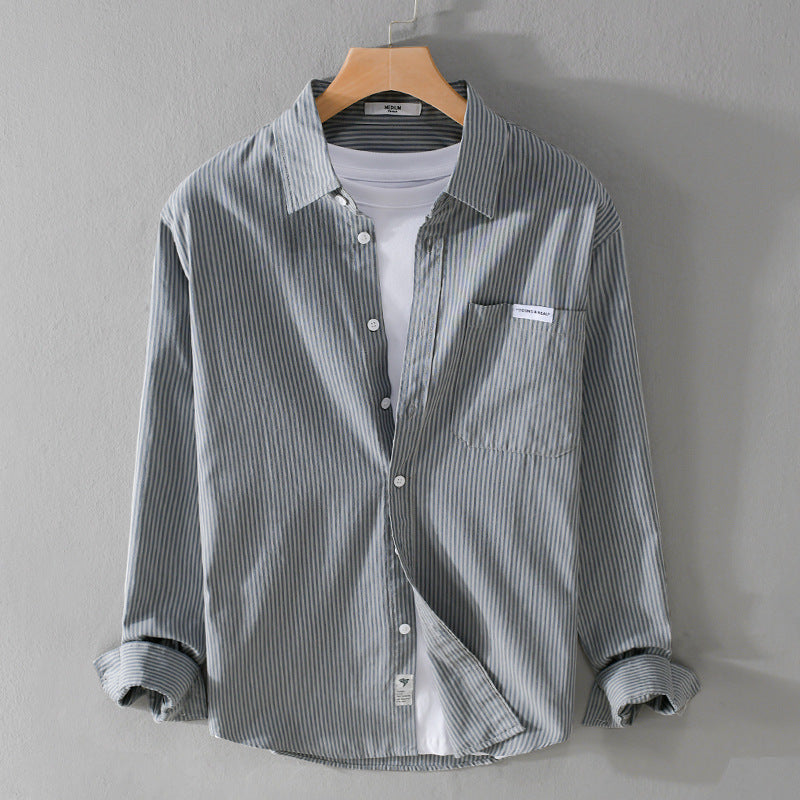 Herren Feines Cordhemd im Overshirt‑Stil mit Brusttasche, Relaxed Fit und feiner Wellenstruktur Echoarchiv