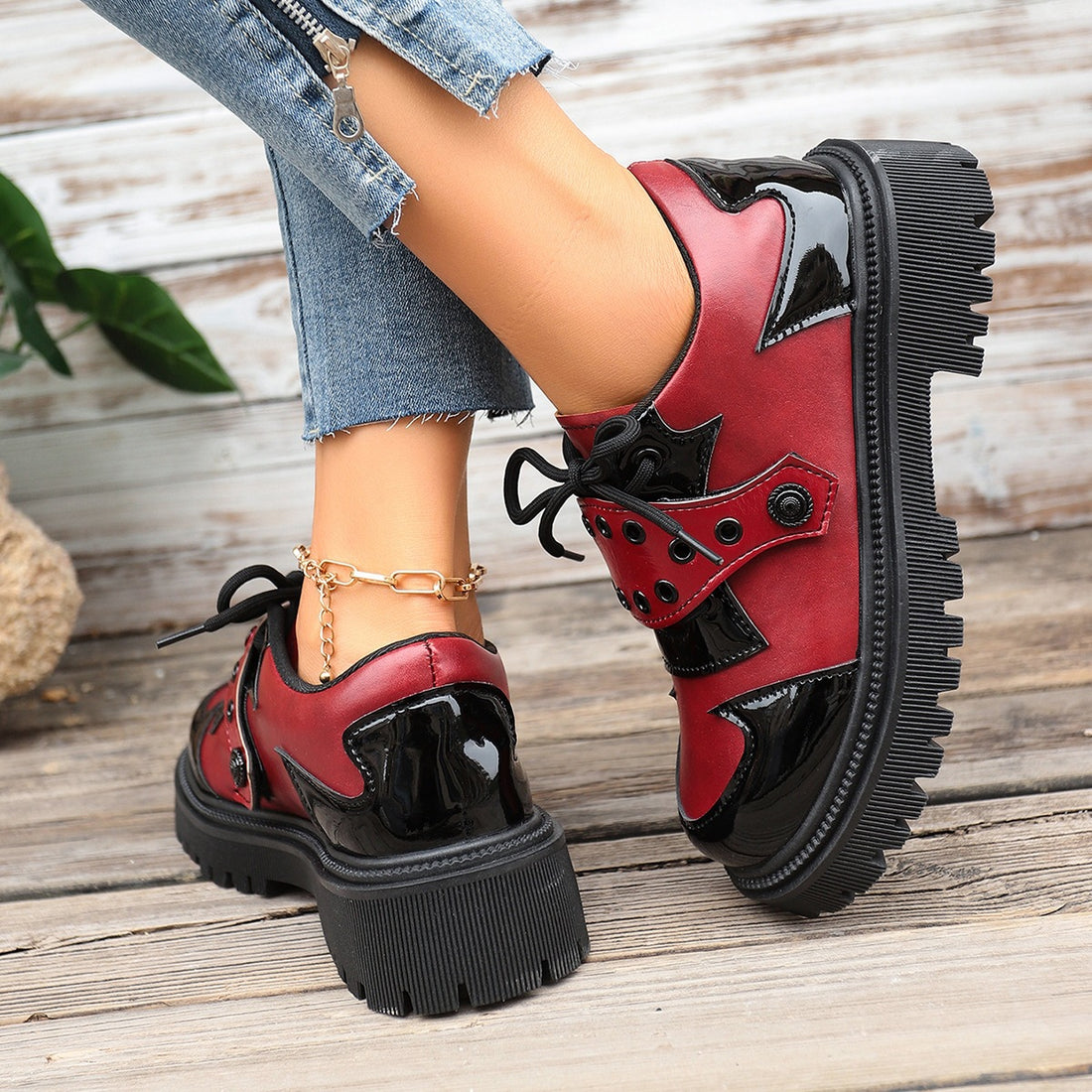 Damen Modische und bequeme Schnürschuhe – Lioré