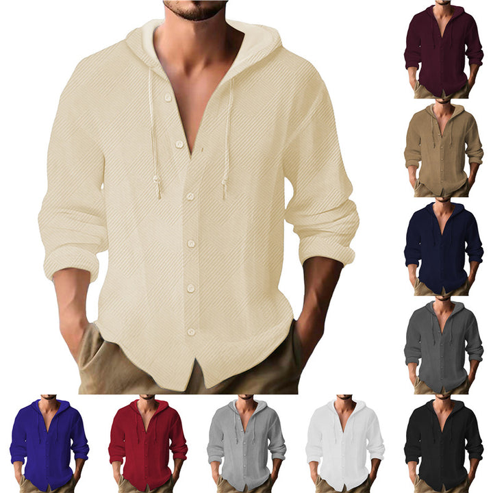 Herren Kapuzenbluse mit strukturiertem Design Echoarchiv