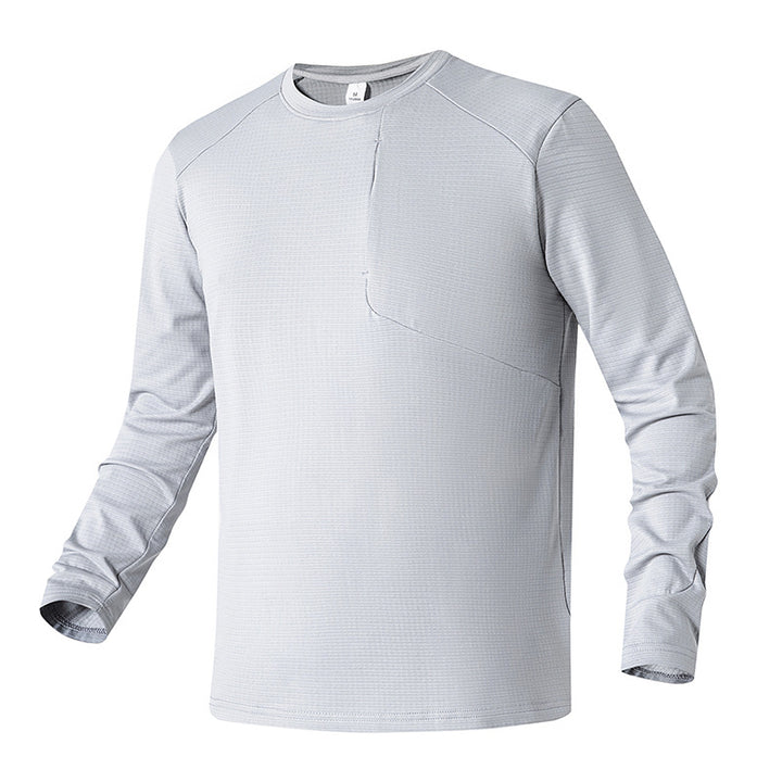 Herren Funktionslongsleeve mit atmungsaktiven Eigenschaften und praktischer Tasche Echoarchiv