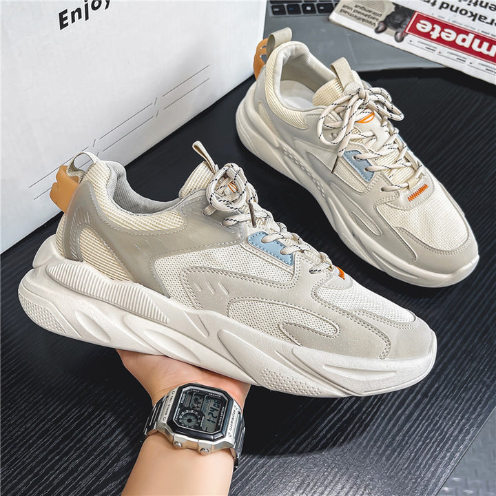Herren Voluminöser Low-Top Sneaker mit sculpted Komfortsohle und Mesh‑Velours‑Overlays – Norré