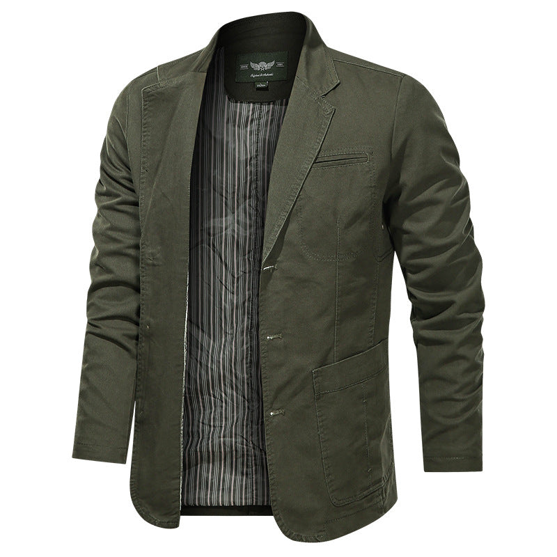 Herren nan leichtes Baumwollblazer Sakko mit gestreiftem Innenfutter Echo Archiv