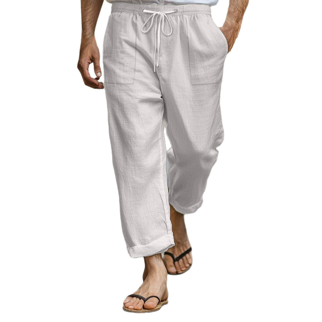 Herren lässige Leinenhose mit praktischen Taschen Echoarchiv