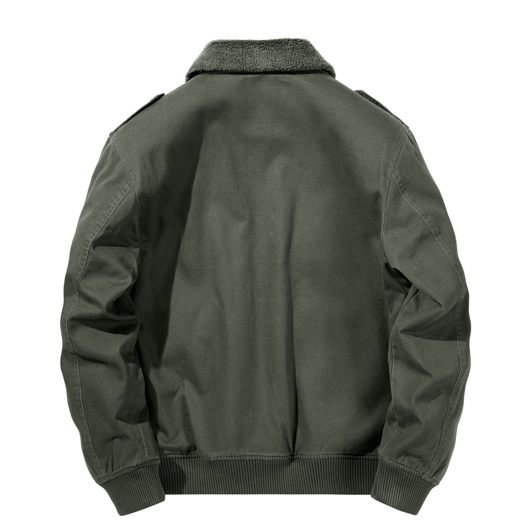 Herren Utility-Pilotenjacke mit Sherpa-Innenfutter Schulterklappen und aufgesetzten Taschen Echo Archiv