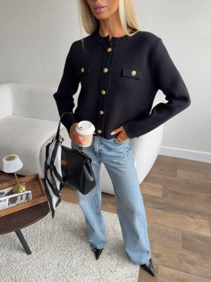 Damen Modische Kurze Strickjacke Echo Archiv
