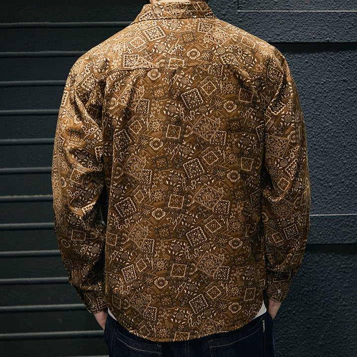 Herren Karierte Hemdjacke mit zwei Brusttaschen Echo Archiv