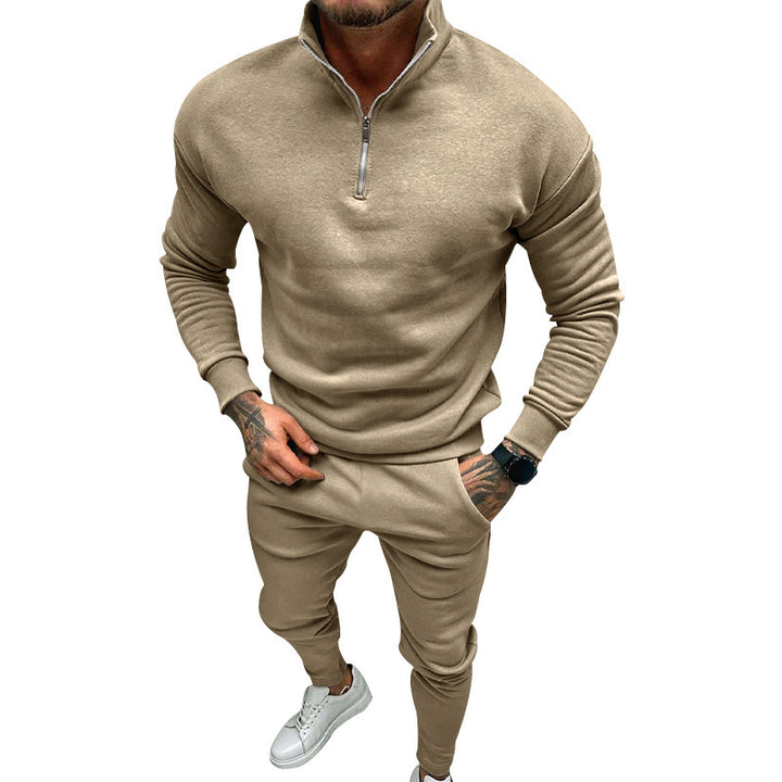 Herren Sportlicher Sweater mit Halbzip und elastischen Jogginghosen Echoarchiv