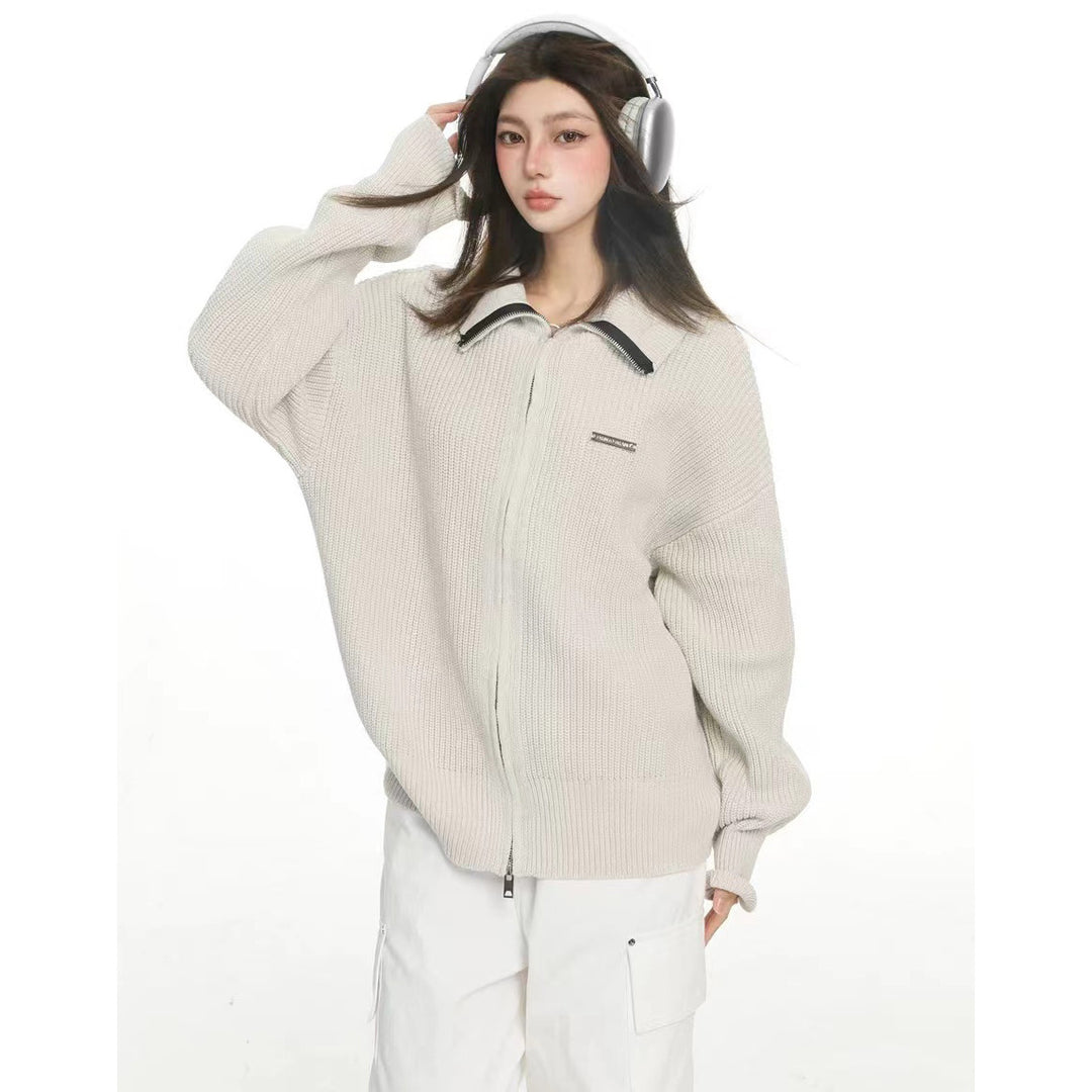 Damen Modische Oversized Strickjacke Echoarchiv