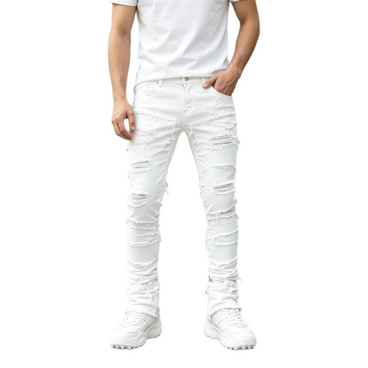 Herren Zerrissene Skinny Jeans Echoarchiv