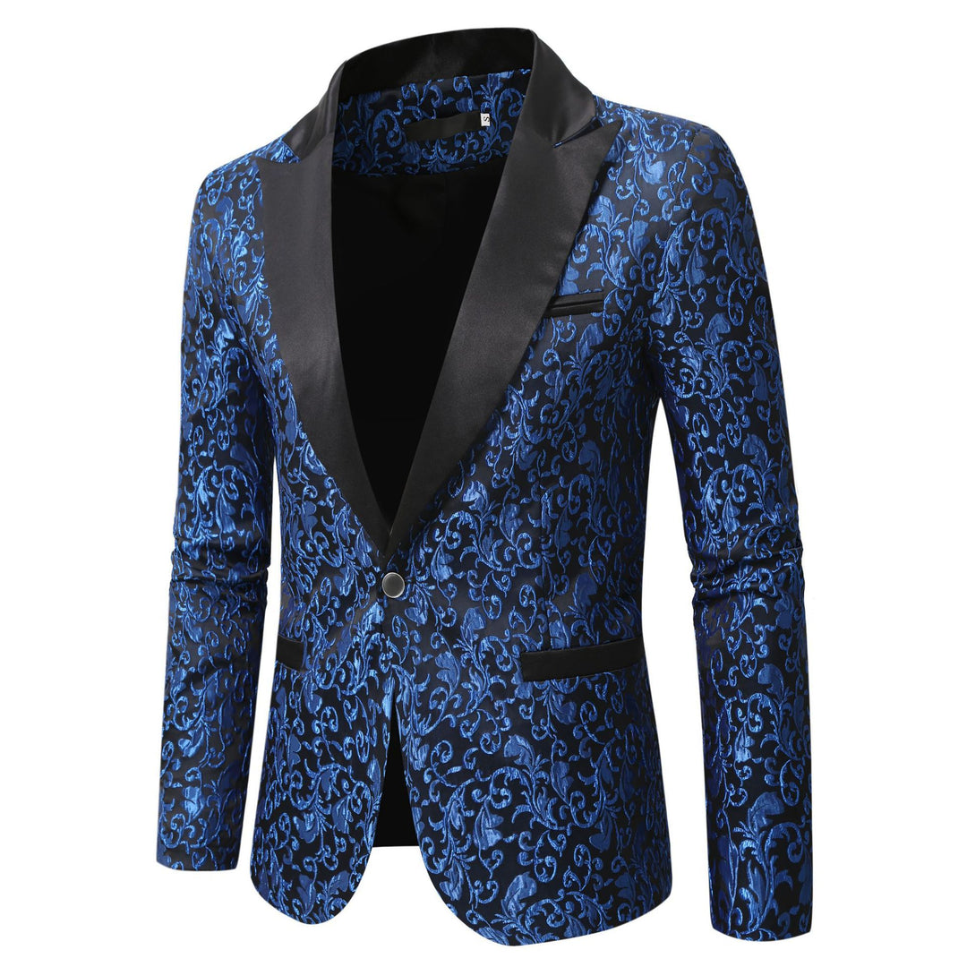 Herren eleganter Blazer mit floralen Mustern Echoarchiv