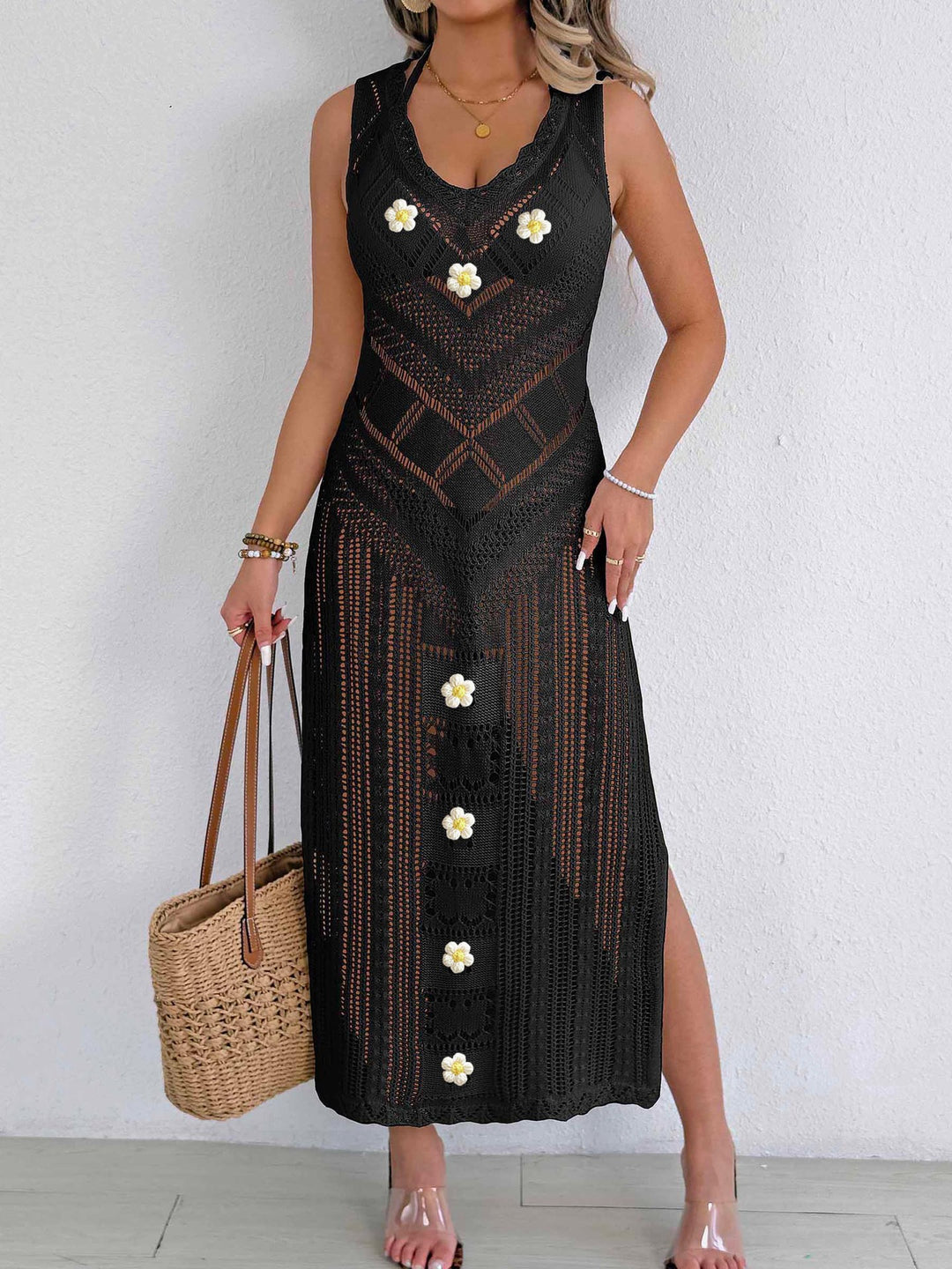 Damen Häkel-Kleid mit floralem Design Echo Archiv