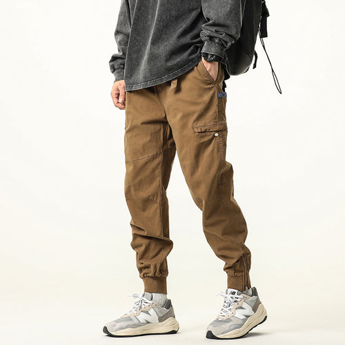 Herren Utility-Cargo-Joggerhose aus robustem Baumwoll-Twill mit Knöchel-Reißverschluss Echo Archiv