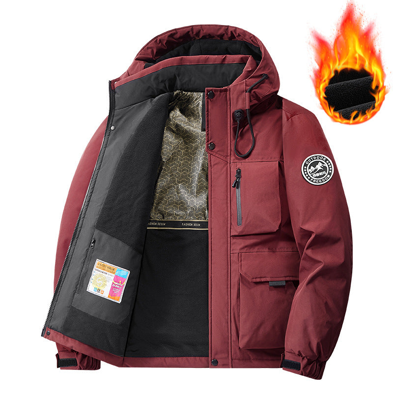 Herren Technischer Thermo-Parka mit Microfleece-Innenfutter und Utility-Taschen Echo Archiv
